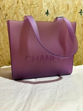 CHANEL Purple Matte Jelly Tote Bag